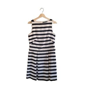 LAUREN RALPH LAUREN Fit-and-Flare Striped Midi Dress - Size US 8
